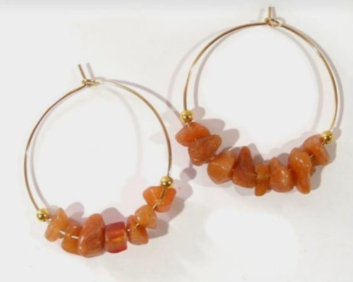 Boucles d’oreilles en pierres naturelles